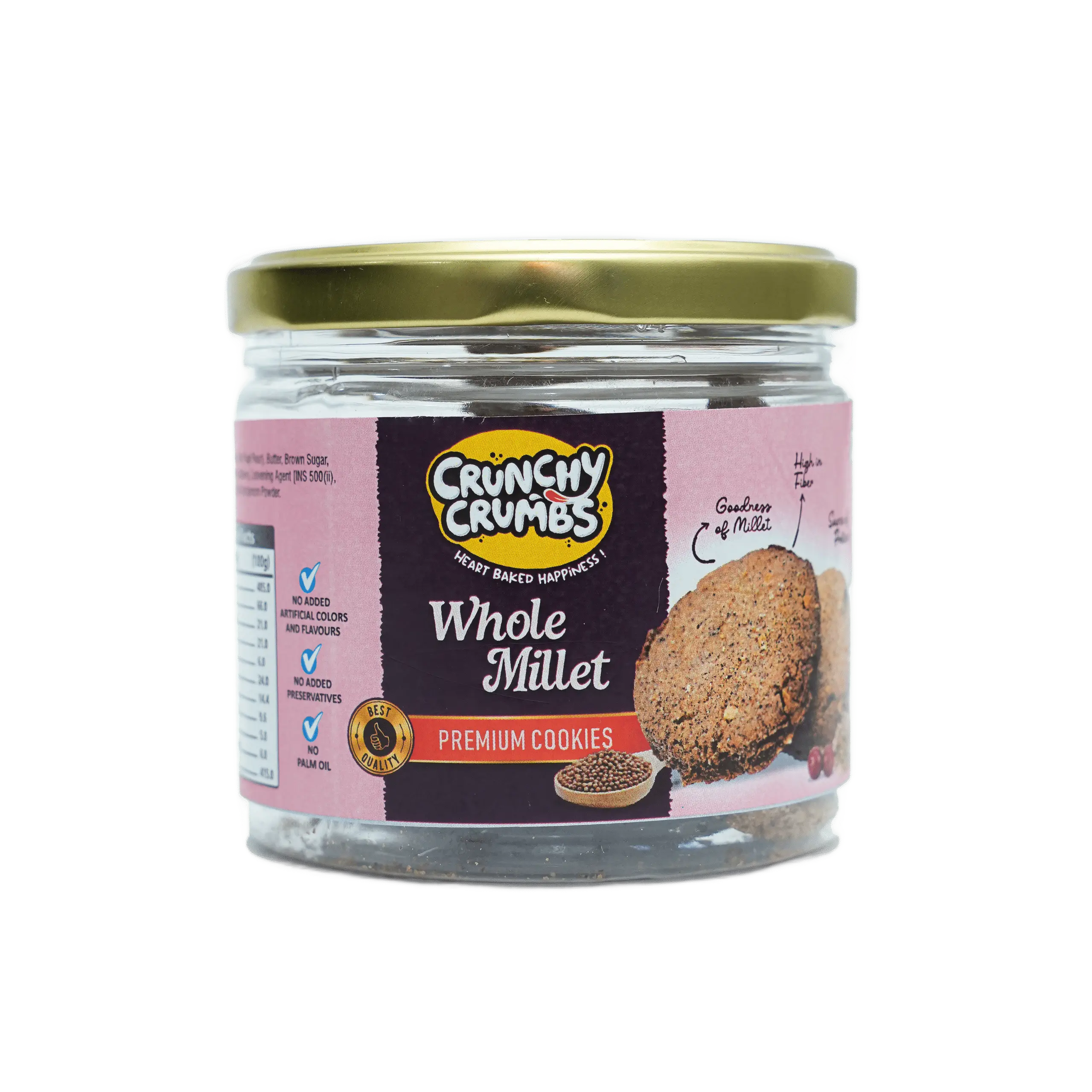 Crunchy Crumbs Whole Millet Cookies product pack